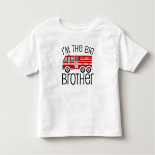 T-shirt Pour Les Tous Petits Camion Red Fire Big Brother