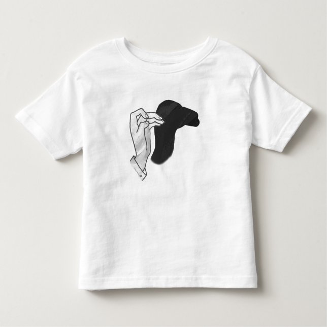 T-shirt Pour Les Tous Petits Camion Silhouette à la main (Devant)