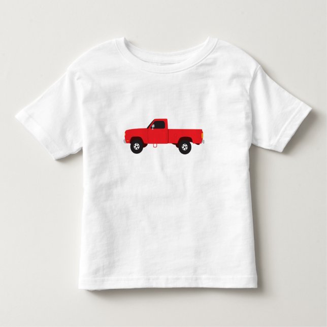 T-shirt Pour Les Tous Petits Camionnettes de transport de camions (Devant)