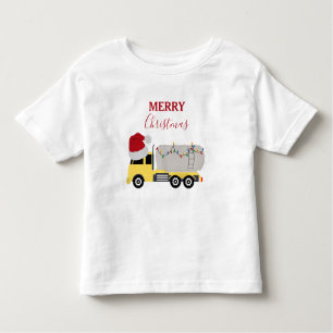 T-shirt Pour Les Tous Petits Camions de transport de camion de Noël