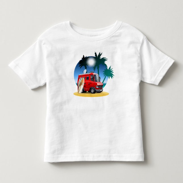 T-shirt Pour Les Tous Petits Camper de dessin (Devant)