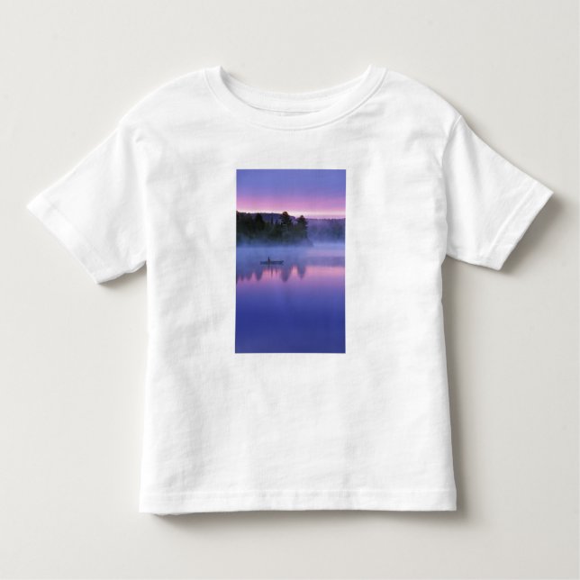 T-shirt Pour Les Tous Petits Canada, Ontario, Parc Algonguin, Canoeist, (Devant)