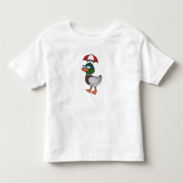 T-shirt Pour Les Tous Petits Canard à la pluie avec Umbrella.PNG (Devant)