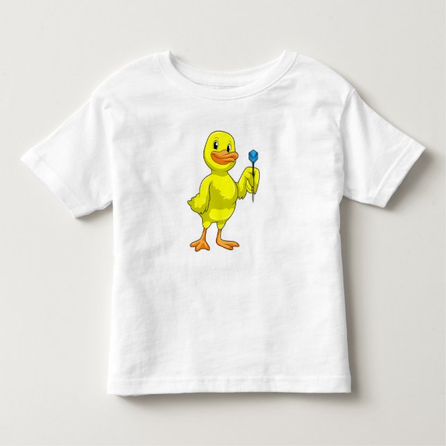 T-shirt Pour Les Tous Petits Canard aux fléchettes avec tarte (Devant)