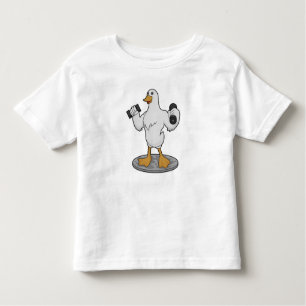 T-shirt Pour Les Tous Petits Canard comme Bodybuilder avec des cloches