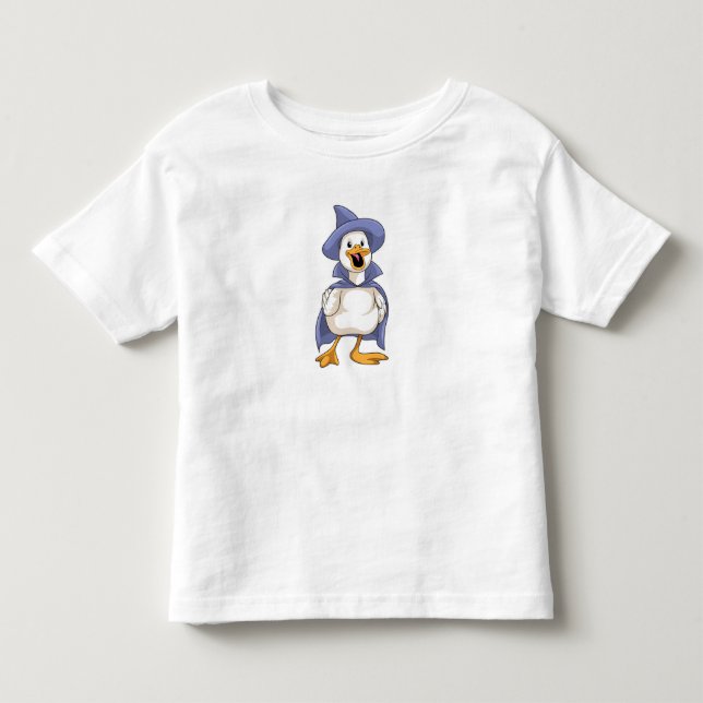 T-shirt Pour Les Tous Petits Canard comme sorcière avec Casquette (Devant)