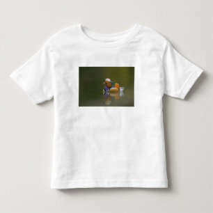 T-shirt Pour Les Tous Petits Canard mandarin sauvage (Aix galericulata) sur fon