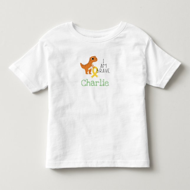 T-shirt Pour Les Tous Petits cancer de l'enfance. brave.custom nom-ToddlerT-Shi (Devant)