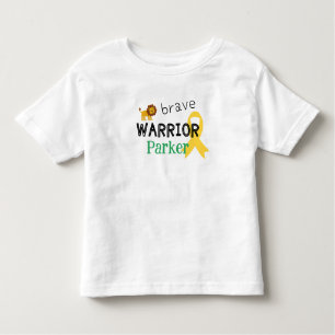 T-shirt Pour Les Tous Petits cancer de l'enfance.brave guerrière.CustomToddler 