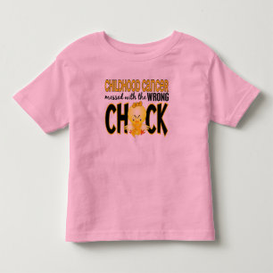 T-shirt Pour Les Tous Petits Cancer d'enfance sali avec le poussin faux