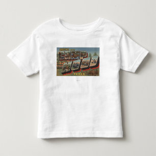 T-shirt Pour Les Tous Petits Capot de camp, le Texas - grandes scènes de lettr