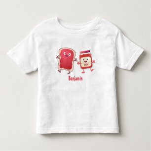 T-shirt Pour Les Tous Petits Caractères de dessins animés sur le pain et la con