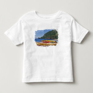 T-shirt Pour Les Tous Petits Caraïbes, BWI, Sainte-Lucie, Sailboats, Soufrièr