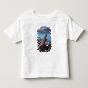 T-shirt Pour Les Tous Petits CARAÏBES, Saint-Barts, Connon pointant vers la ba