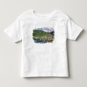 T-shirt Pour Les Tous Petits Caraïbes, Sainte-Lucie, Soufriere. Bateaux dans