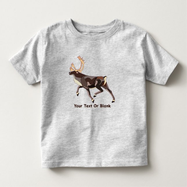 T-shirt Pour Les Tous Petits Caribou/Reindeer d'art populaire (Devant)