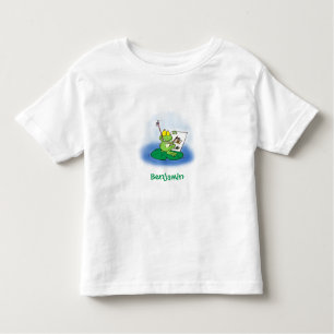 T-shirt Pour Les Tous Petits Caricature amusante de grenouille verte