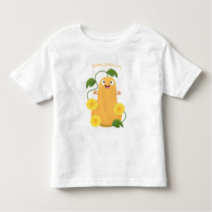 T-shirt Pour Les Tous Petits Caricature citrouille gourde en beuret joyeux