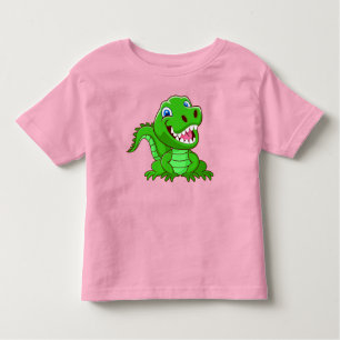 T-shirt Pour Les Tous Petits Caricature crocodile souriante