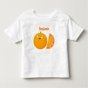 T-shirt Pour Les Tous Petits Caricature d'agrumes d'orange