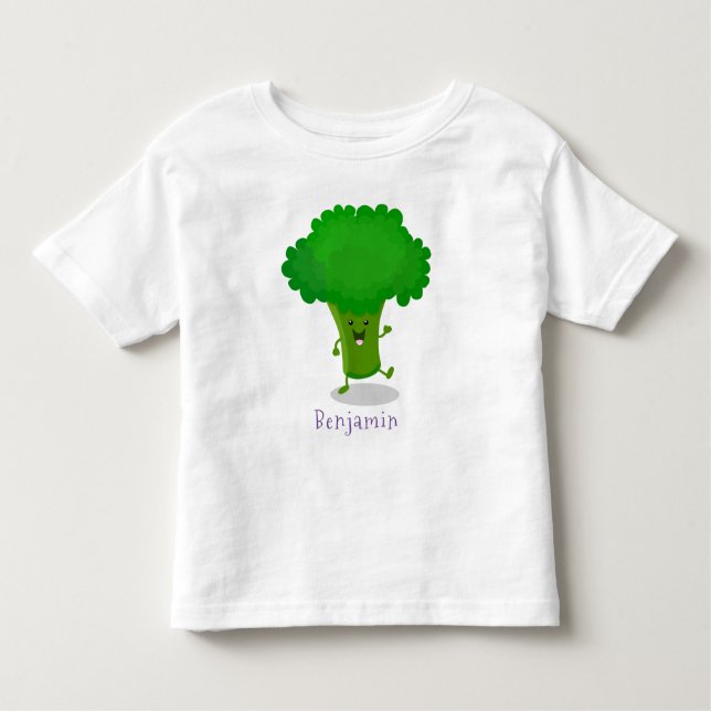 T-shirt Pour Les Tous Petits Caricature de brocoli dansant Cute kawaii (Devant)