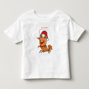 T-shirt Pour Les Tous Petits Caricature de crevettes de Noël joyeux