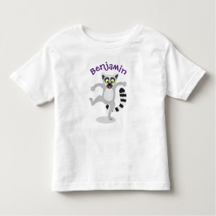 T-shirt Pour Les Tous Petits Caricature de danse lémurienne en anneau mignon