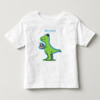Caricature de dinosaure vert t rex