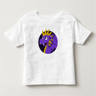 T-shirt Pour Les Tous Petits Caricature de dragon violet