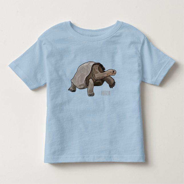 T-shirt Pour Les Tous Petits Caricature de la tortue des Galapagos (Devant)