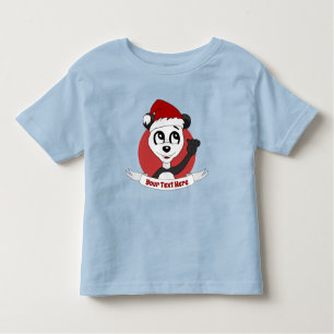 T-shirt Pour Les Tous Petits Caricature de Noël avec mignon ours en panda