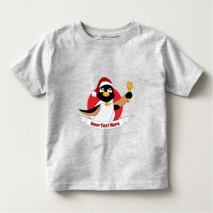 T-shirt Pour Les Tous Petits Caricature de Noël du manchot royal Toddler
