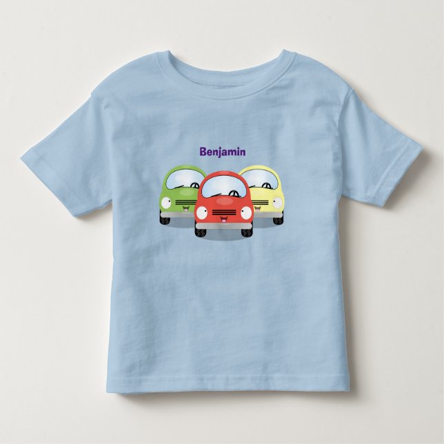 T-shirt Pour Les Tous Petits Caricature de voitures Cute kawaii (Devant)