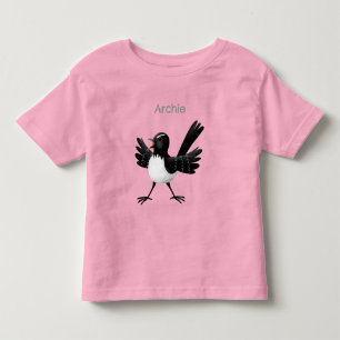 T-shirt Pour Les Tous Petits Caricature de Willie Wagtail australienne personna