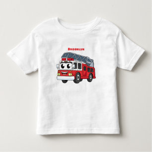 T-shirt Pour Les Tous Petits Caricature du moteur de feu joyeux