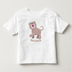 T-shirt Pour Les Tous Petits Caricature du tigre mignon Saber Toothed Smilodon