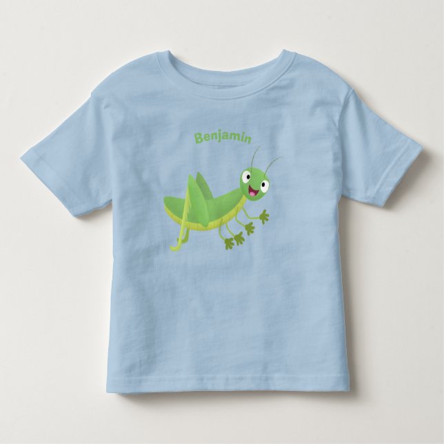 T-shirt Pour Les Tous Petits Caricature d'une pâtisserie joyeux verte (Devant)
