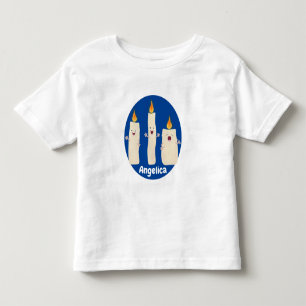 T-shirt Pour Les Tous Petits Caricature en trois chandelles mignonnes