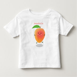 T-shirt Pour Les Tous Petits Caricature jaune mangue mignonne