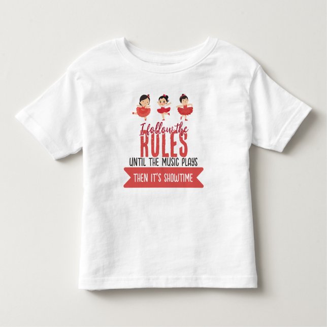 T-shirt Pour Les Tous Petits Caricature mignonne Ballerina Anniversaire Jeune F (Devant)