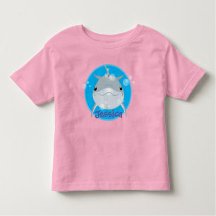 T-shirt Pour Les Tous Petits Caricature pour dauphin kawaii joyeux