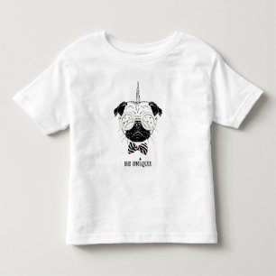 T-shirt Pour Les Tous Petits Carlin Unicorn Être unique