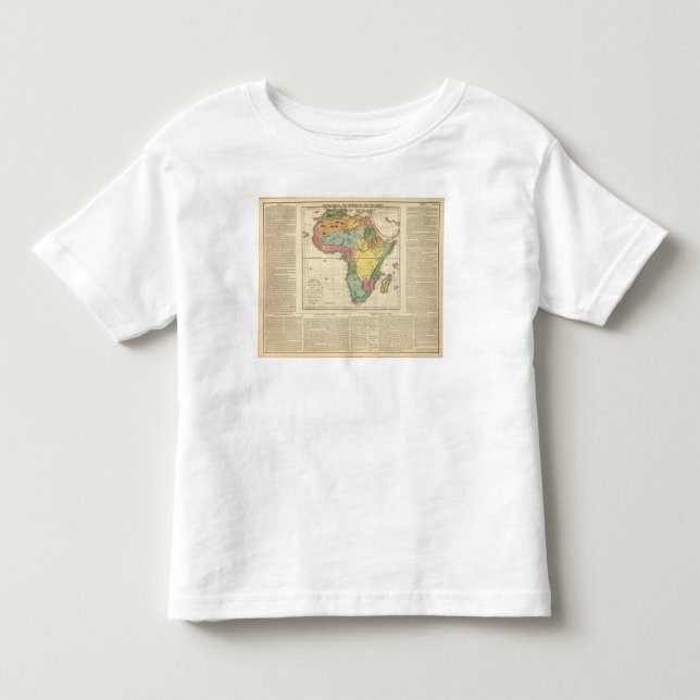T-shirt Pour Les Tous Petits Carte 2 d'atlas de l'Afrique (Devant)