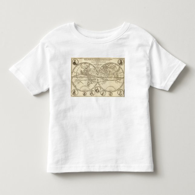 T-shirt Pour Les Tous Petits Carte 4 du monde (Devant)