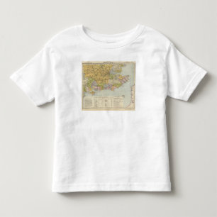 T-shirt Pour Les Tous Petits Carte Angleterre, Pays de Galles 6 de ligne de