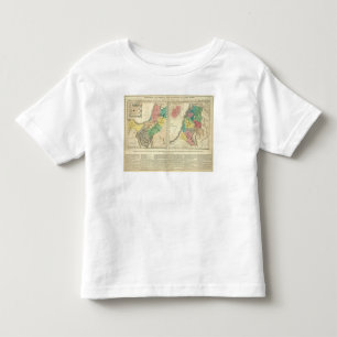 T-shirt Pour Les Tous Petits Carte d'atlas de Canaan - de l'Israël