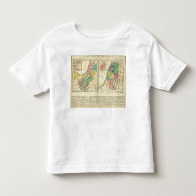 T-shirt Pour Les Tous Petits Carte d'atlas de Canaan - de l'Israël (Devant)