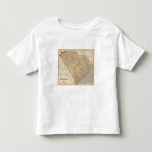 T-shirt Pour Les Tous Petits Carte d'atlas de la Caroline du Sud