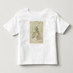 T-shirt Pour Les Tous Petits Carte d'atlas de la Grande-Bretagne