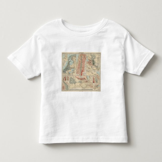 T-shirt Pour Les Tous Petits Carte d'atlas de Tieflander (Devant)